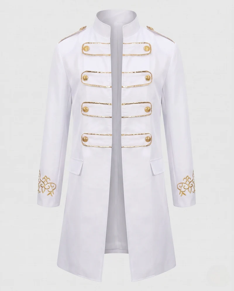 Herren Eleganter Militärstil Mantel mit komplizierten Details Drune