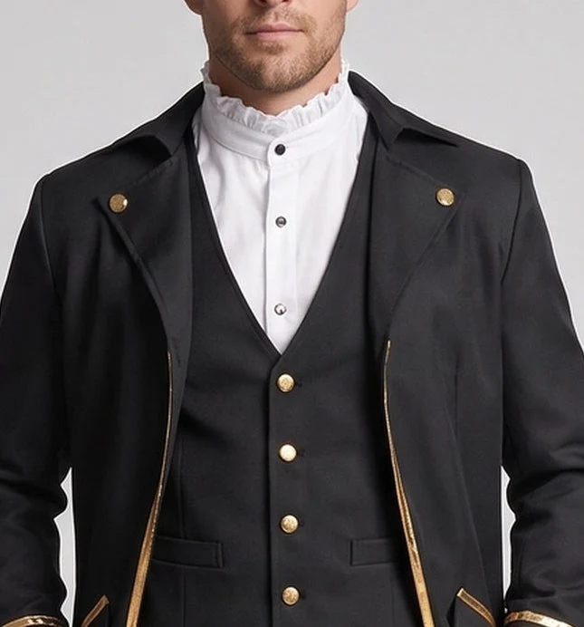 Herren Reitjacke mit goldenen Akzenten Drune