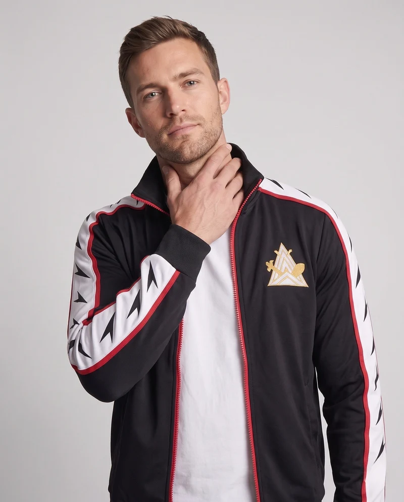 Sportliche Trainingsjacke für Herren mit hohem Kragen und gesticktem Logo Drune