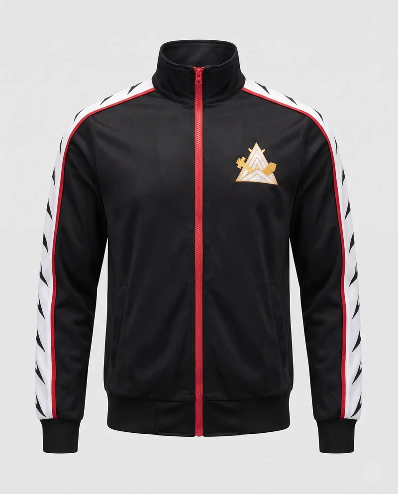 Sportliche Trainingsjacke für Herren mit hohem Kragen und gesticktem Logo Drune
