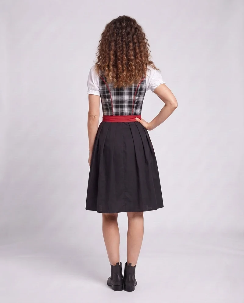 Damen Dirndl Kleid Drune