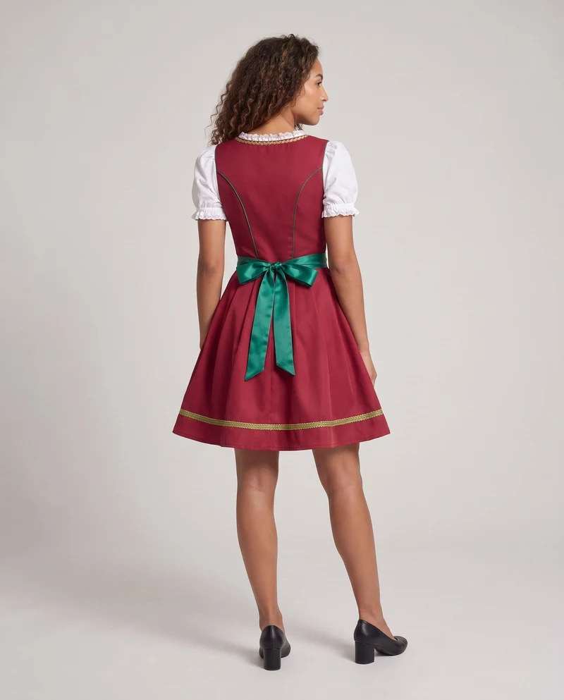 Festliches traditionelles Damenkleid mit floralen Akzenten Drune