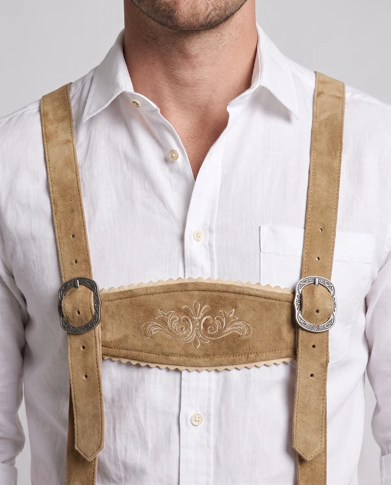 Herren klassische traditionelle Shorts mit aufwendiger Stickerei Drune