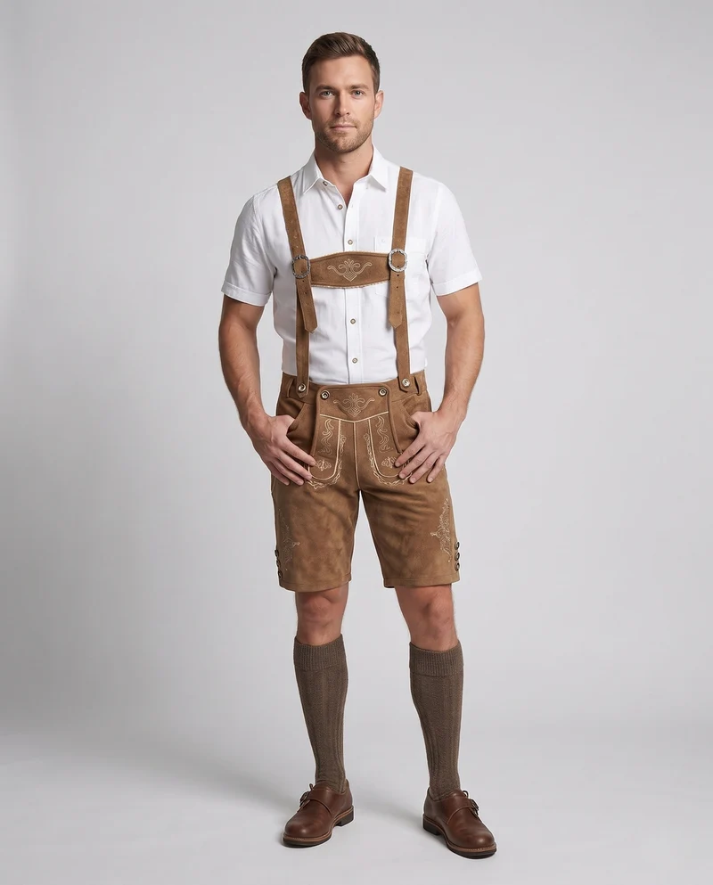 Herren stilvolle traditionelle Shorts mit aufwendiger Stickerei Drune