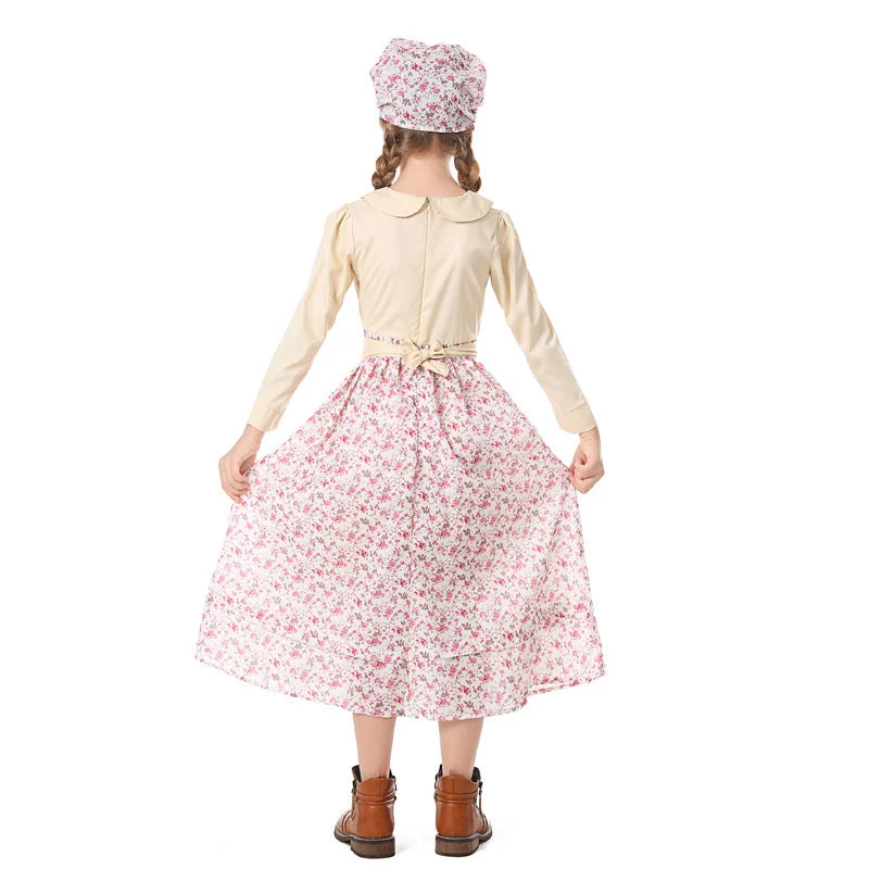 Mädchen Bauernhauskleid mit floralen Details Drune