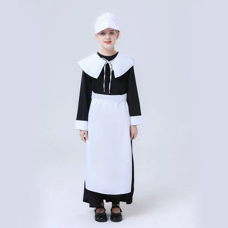 Mädchen nostalgisches Dienstmädchenkostüm Drune