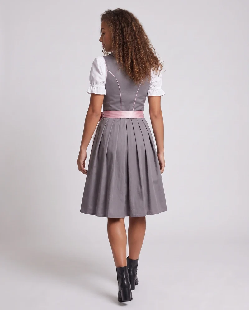 Dirndlkleid für Damen mit aufwendiger Spitze und dekorativem Taillengürtel Drune