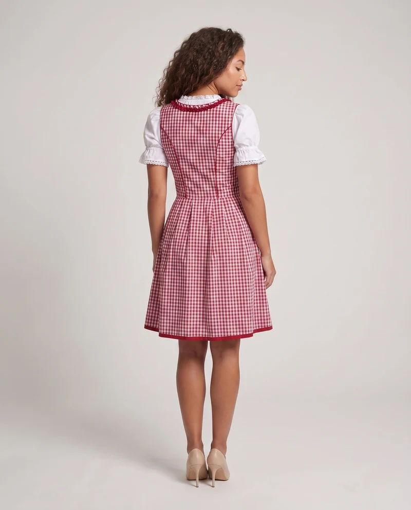 Damen-Dirndl mit Rüschendetails und eleganter Schnürung Drune