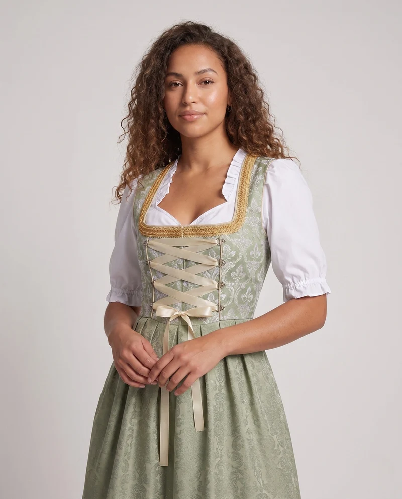 Damen Dirndl mit Spitze und elegantem Schürze Drune