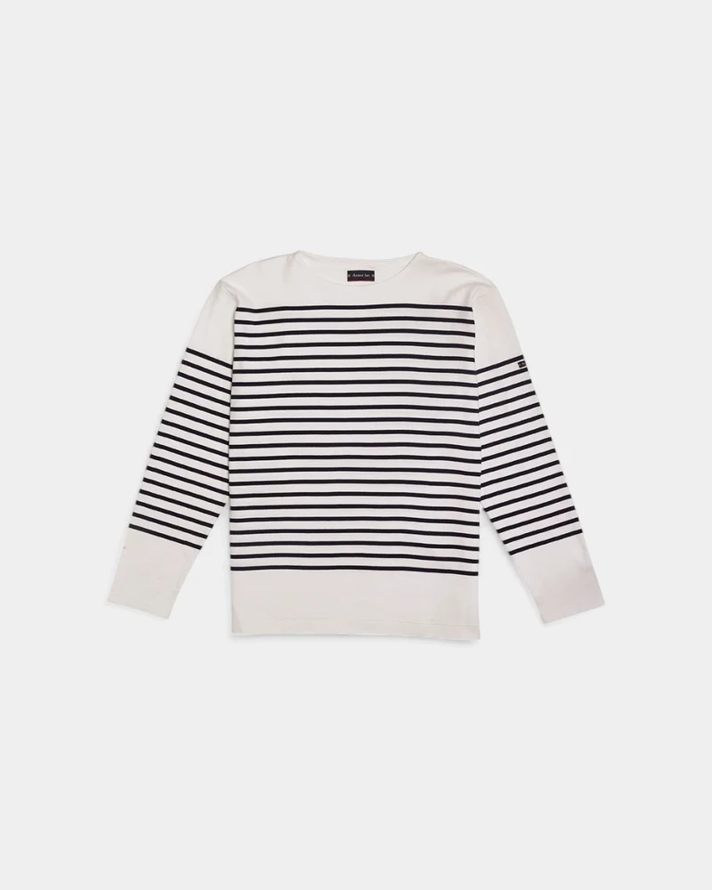 Langärmeliges Ringelshirt mit U-Boot-Ausschnitt zum Personalisieren