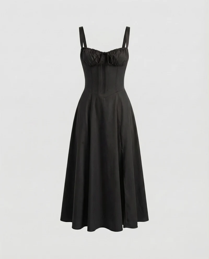 Damen Formende Taillierte-Passform Midikleid