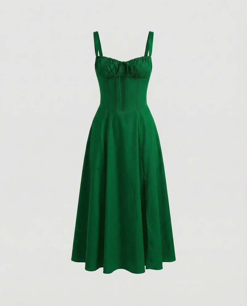 Damen Formende Taillierte-Passform Midikleid
