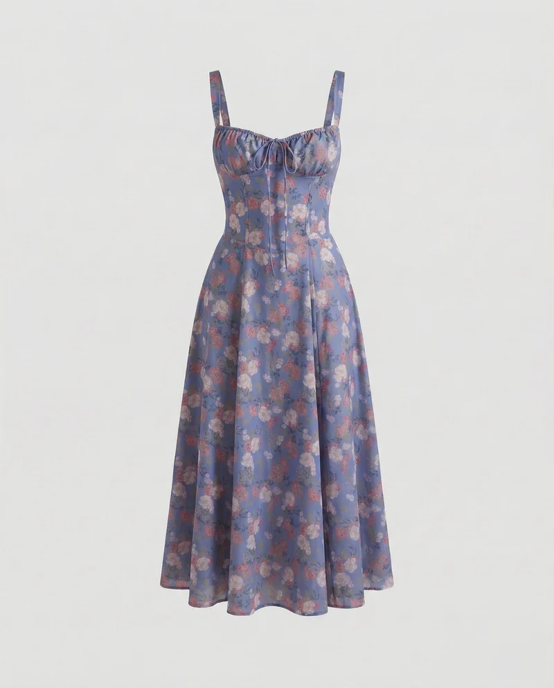 Damen Formende Taillierte-Passform Midikleid