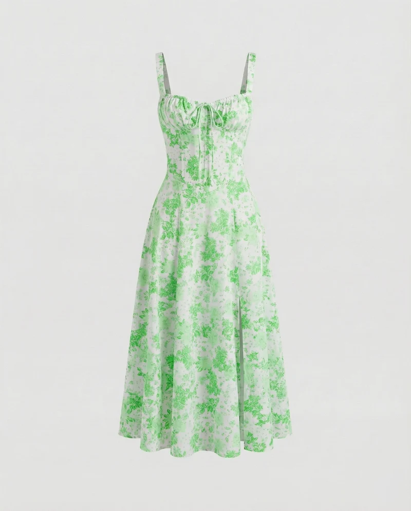 Damen Formende Taillierte-Passform Midikleid
