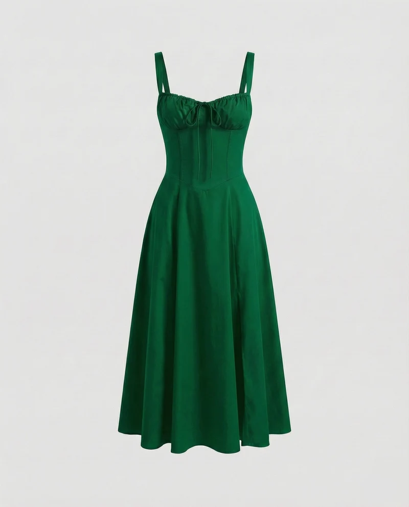 Damen Formende Taillierte-Passform Midikleid