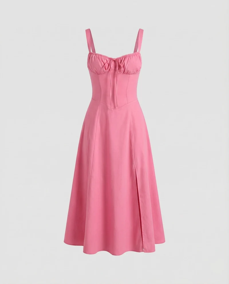 Damen Formende Taillierte-Passform Midikleid