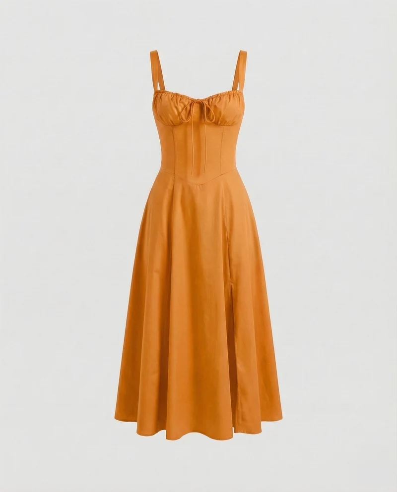 Damen Formende Taillierte-Passform Midikleid