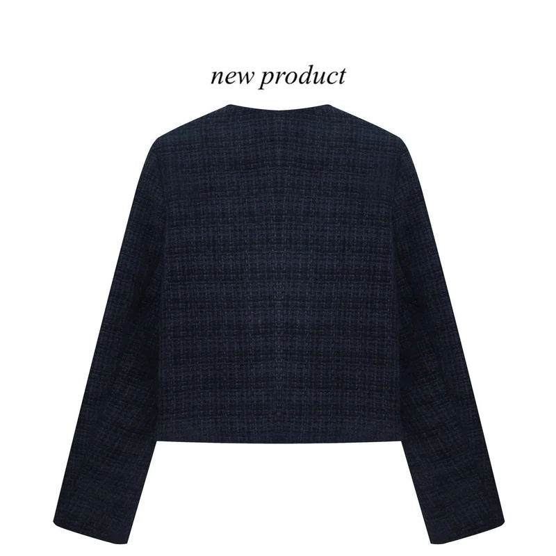 Damen cropped Blazer mit goldenen Knöpfen Drune