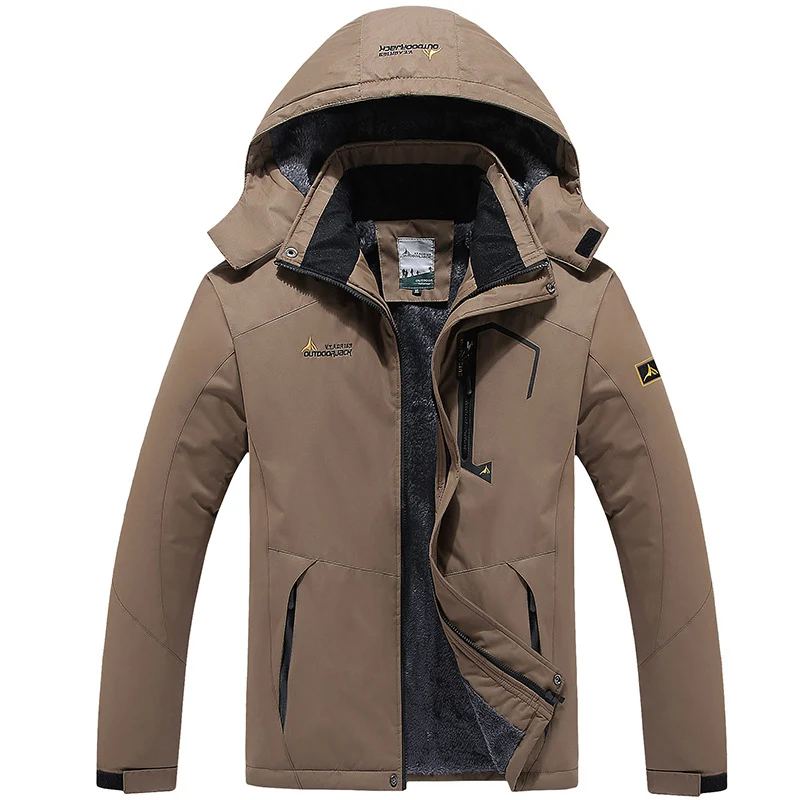 Herren multifunktionale wasserdichte Outdoorjacke mit abnehmbarem Fleece-Innenlayer und verstellbarer Kapuze Drune