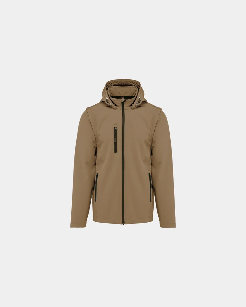 Softshelljacke 3-lagig abnehmbare Ärmel zum Personalisieren