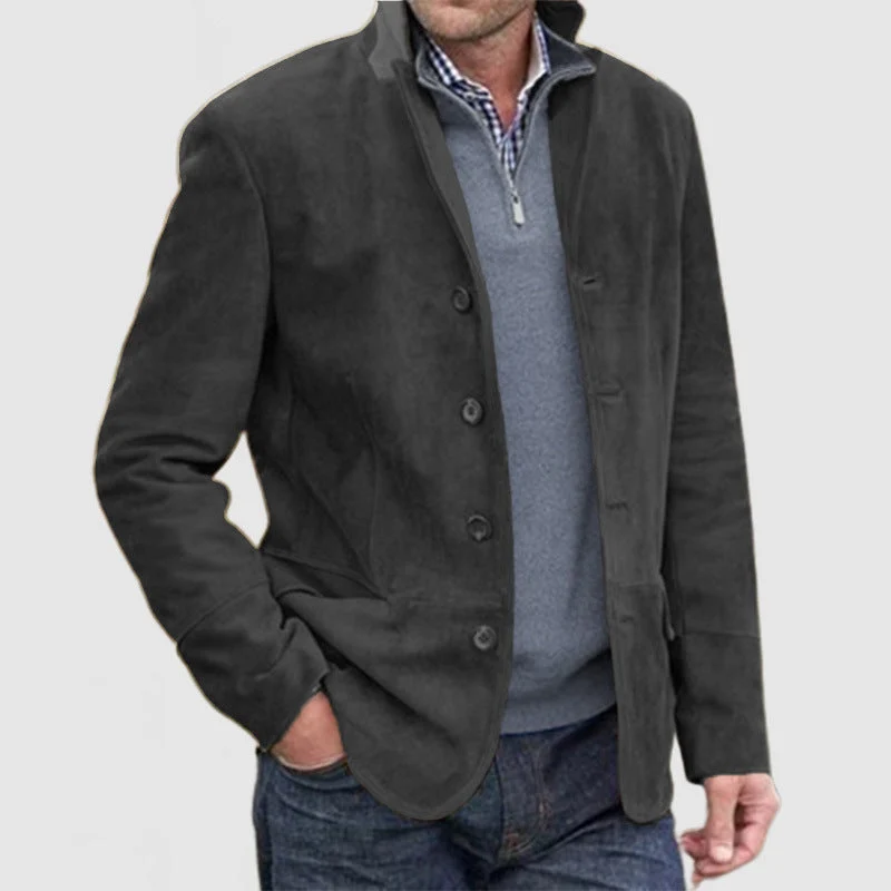 Herren Elegante Wildlederjacke mit modernen Details Drune