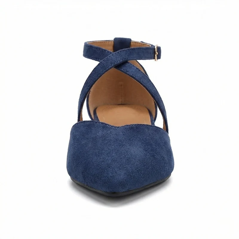 Drune | Modische Flache Sandalen mit Spitzer Spitze