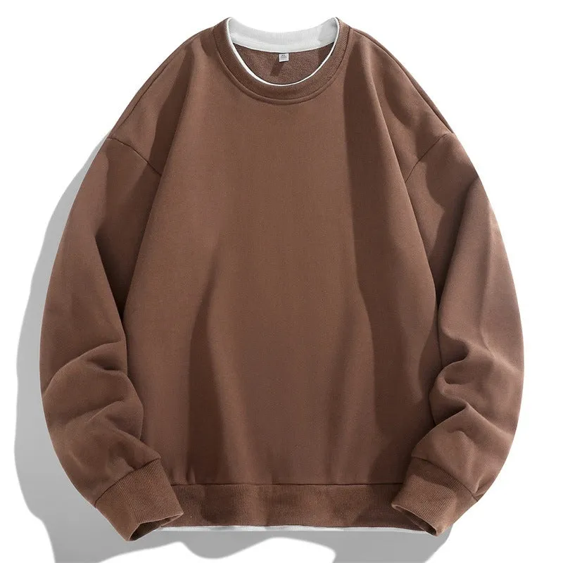 Herren Bequemer Oversized Sweatshirt Drune