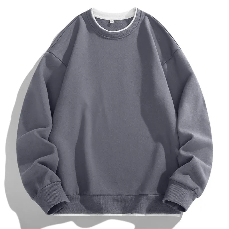 Herren Bequemer Oversized Sweatshirt Drune