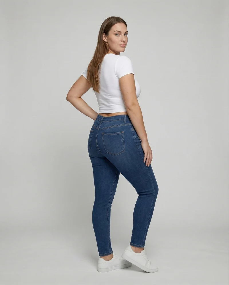 Damen Figurbetonte Elastische Baumwoll Kurzarmshirt