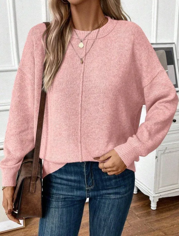 Damen Bequemer und stilvoller Oversized Pullover mit langen Ärmeln Drune