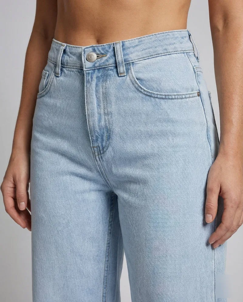 Damen Jeans Weit High Waist