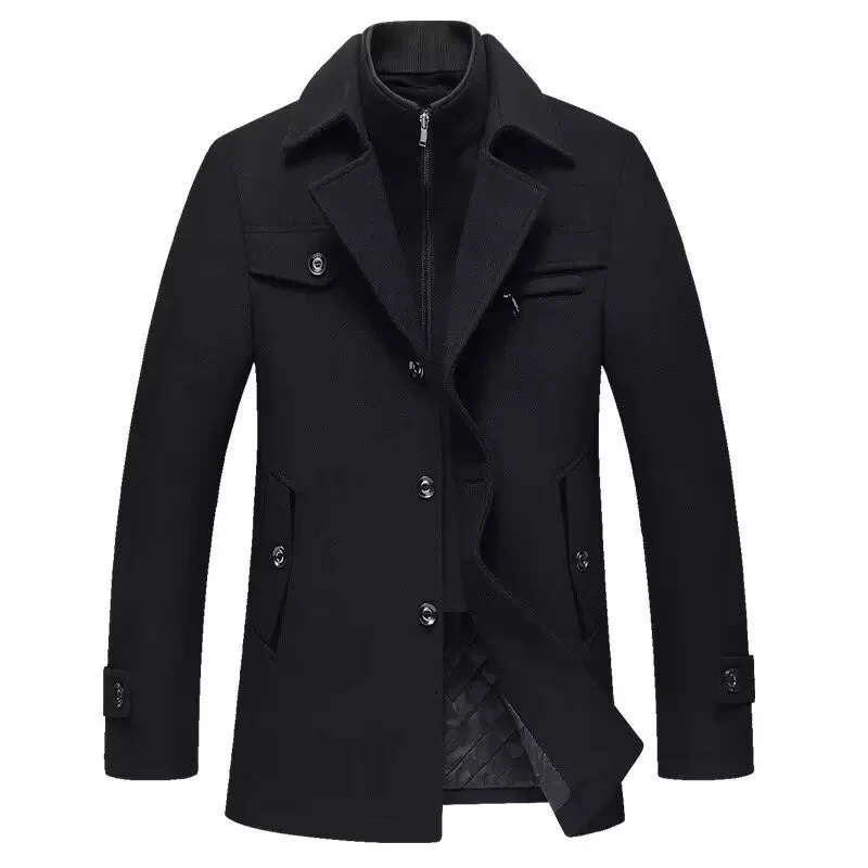 Herren Kurzmantel mit gesteppter Innenjacke und Stehkragen Drune
