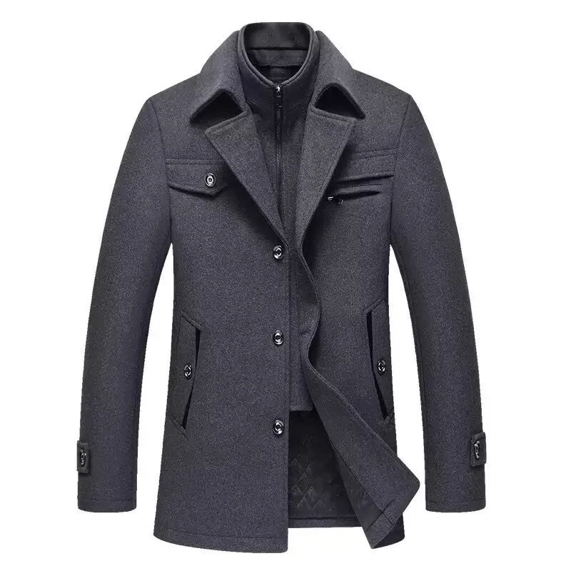 Herren Kurzmantel mit gesteppter Innenjacke und Stehkragen Drune