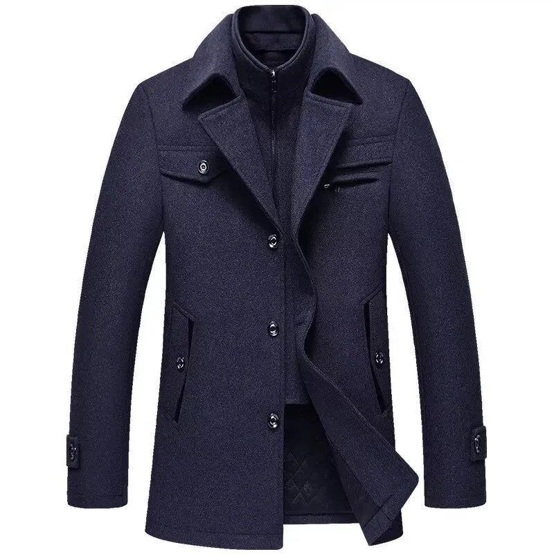 Herren Kurzmantel mit gesteppter Innenjacke und Stehkragen Drune