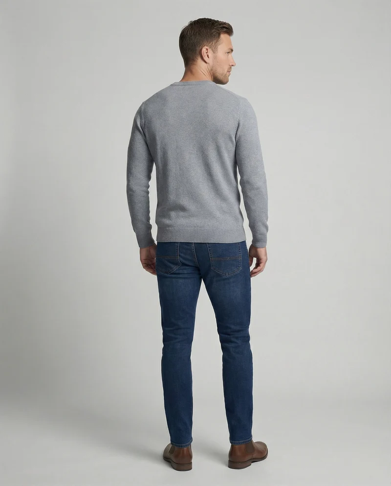 Herren V-Ausschnitt Feinstrickpullover Drune