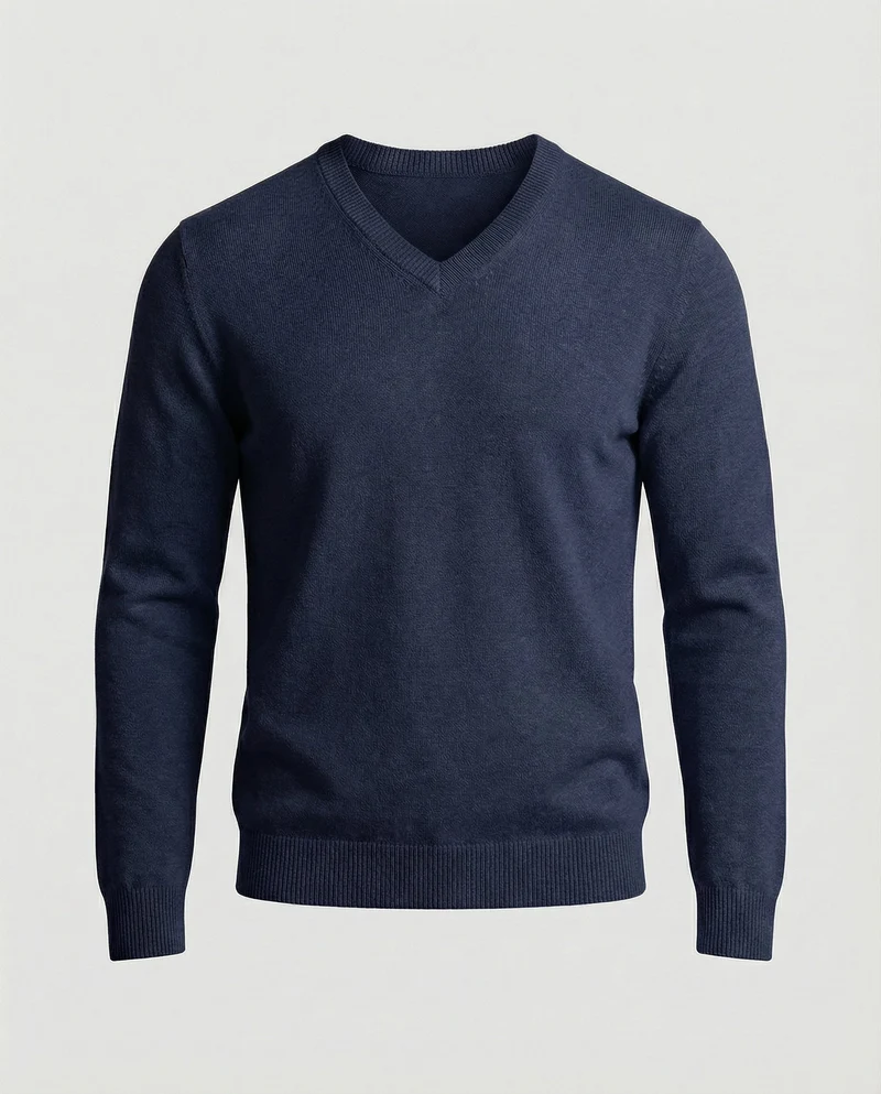 Herren V-Ausschnitt Feinstrickpullover Drune