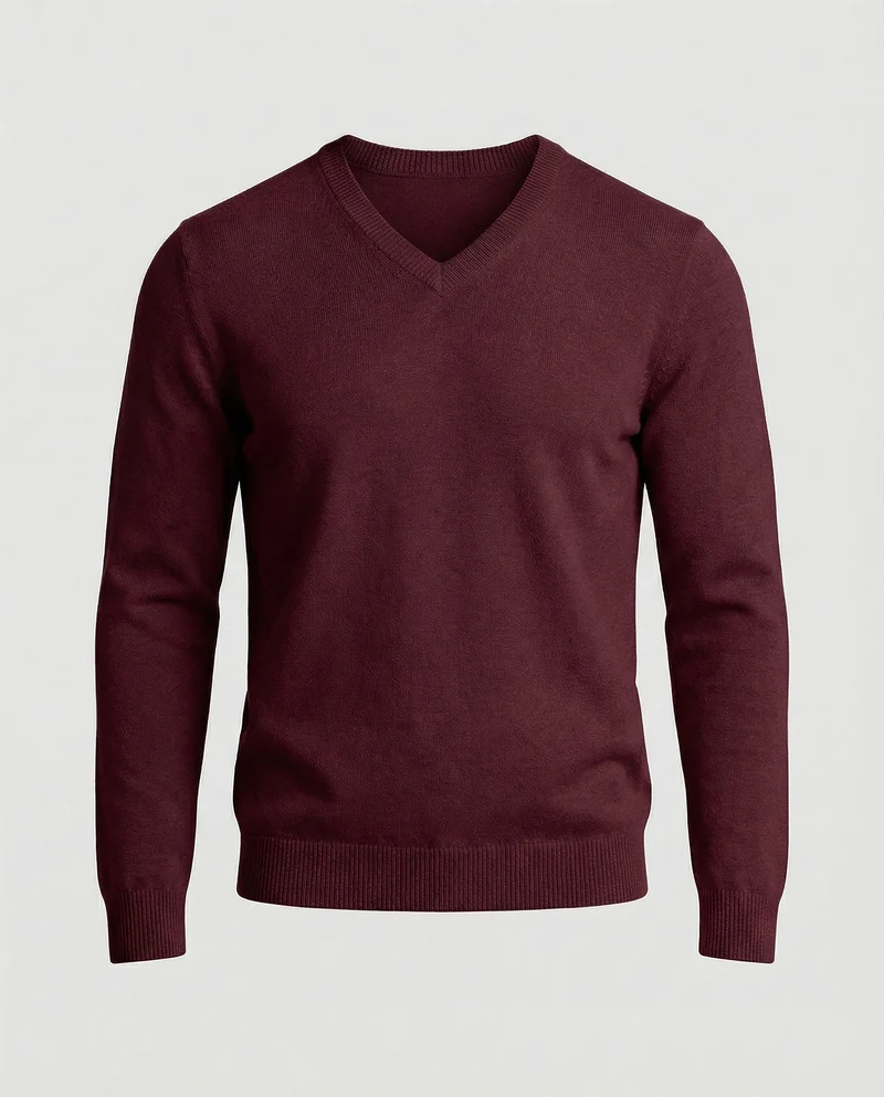 Herren V-Ausschnitt Feinstrickpullover Drune