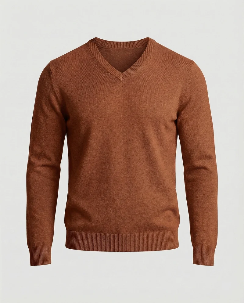 Herren V-Ausschnitt Feinstrickpullover Drune