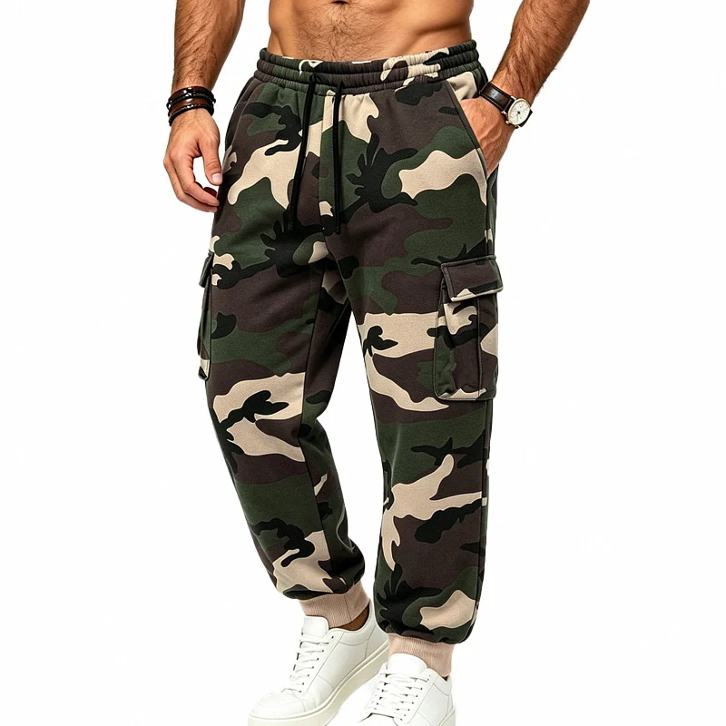 Herren Cargojogginghose mit elastischem Bund, mehreren Taschen und sportiver Passform Drune