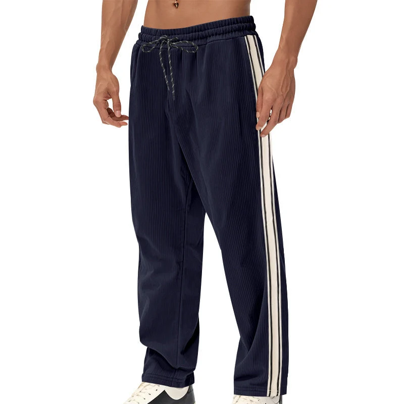 Herren Sportliche Plank-Hose mit Streifen-Design Drune