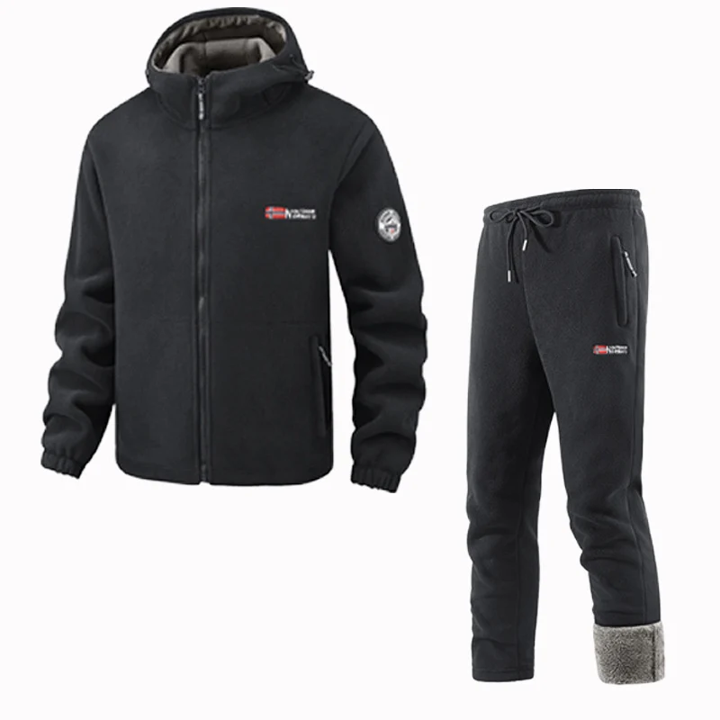 Damen Fleecejacke und Jogginghose Set Drune