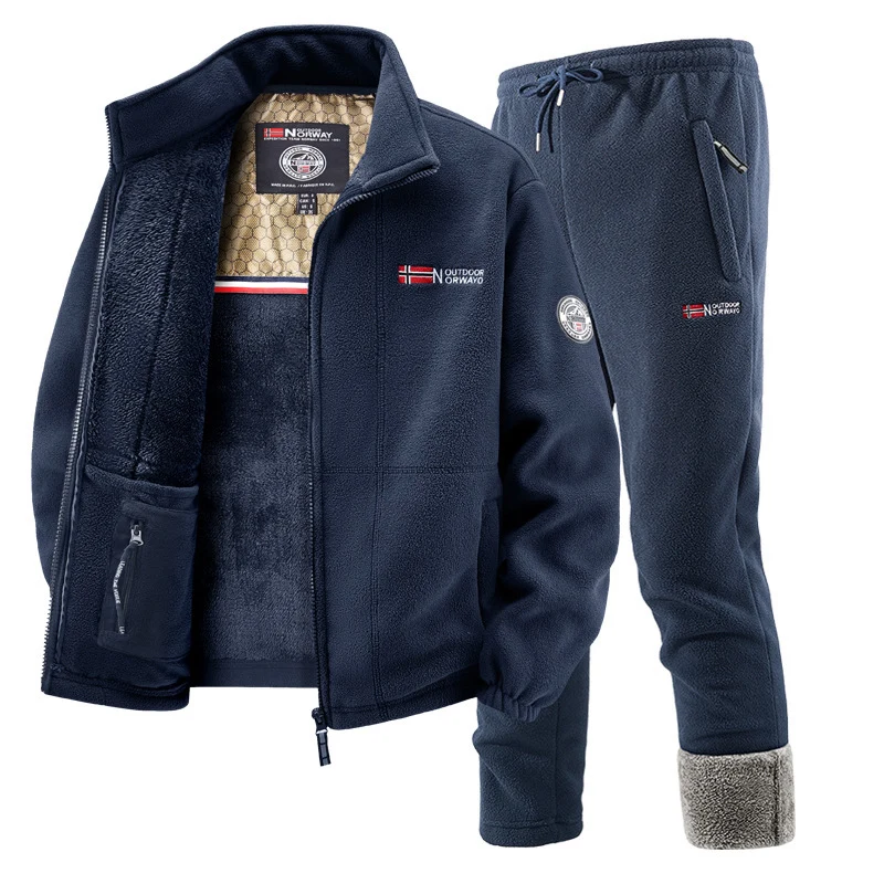 Damen Fleecejacke und Jogginghose Set Drune