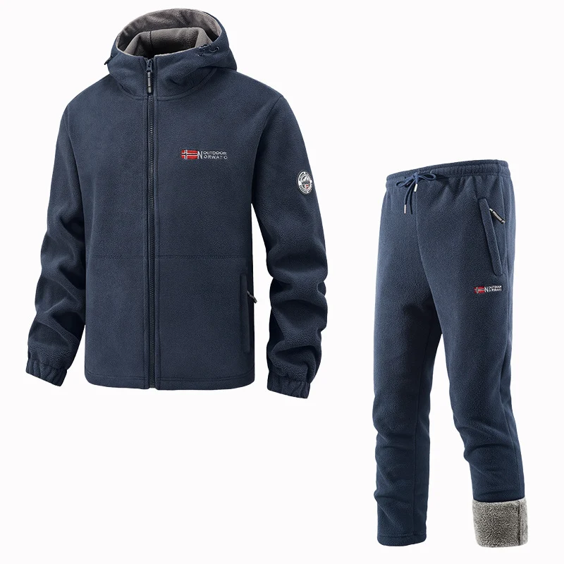 Damen Fleecejacke und Jogginghose Set Drune