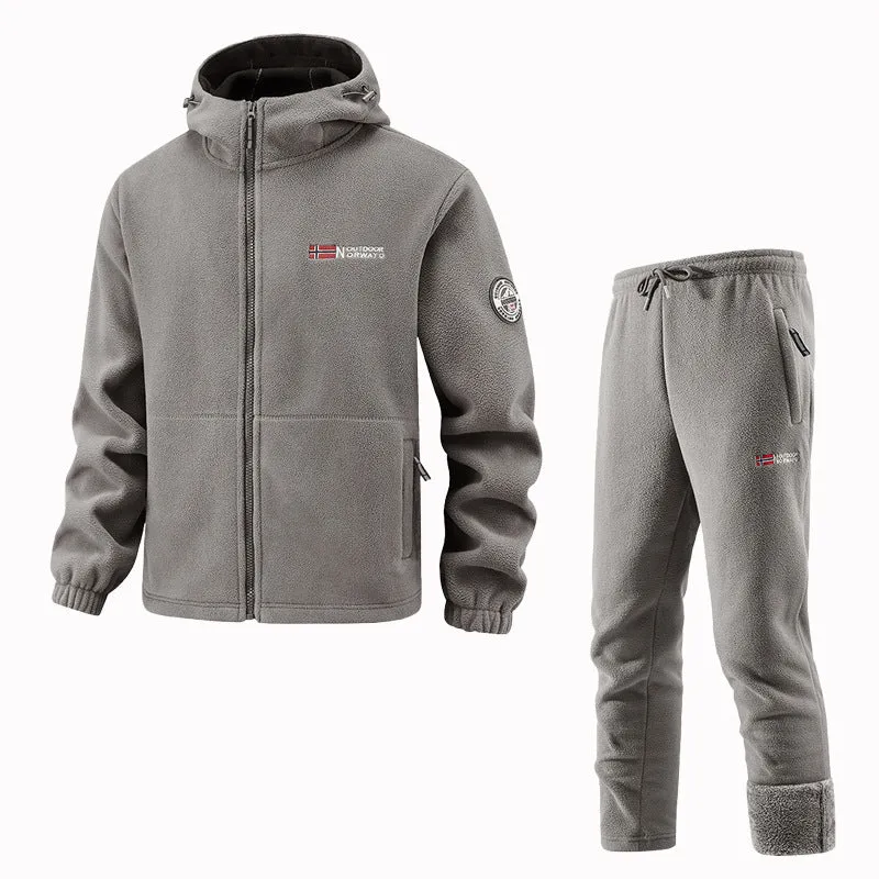 Damen Fleecejacke und Jogginghose Set Drune