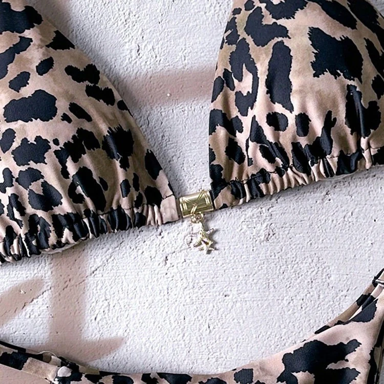 Damen Triangel-Bikini mit aufregendem Animal-Print Drune