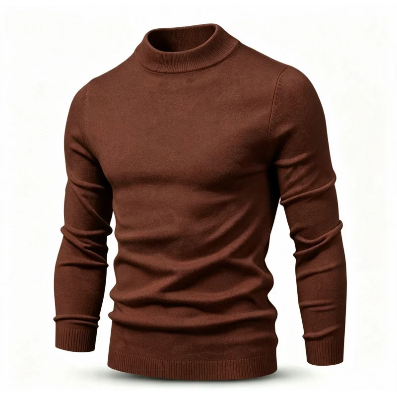 Herren Feinstrickpullover mit kurzem Stehkragen und schmaler Passform Drune