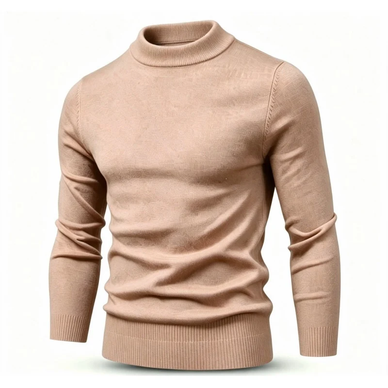 Herren Feinstrickpullover mit kurzem Stehkragen und schmaler Passform Drune