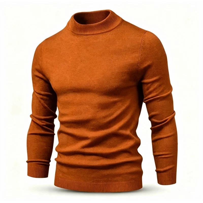 Herren Feinstrickpullover mit kurzem Stehkragen und schmaler Passform Drune