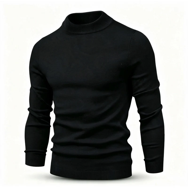 Herren Feinstrickpullover mit kurzem Stehkragen und schmaler Passform Drune