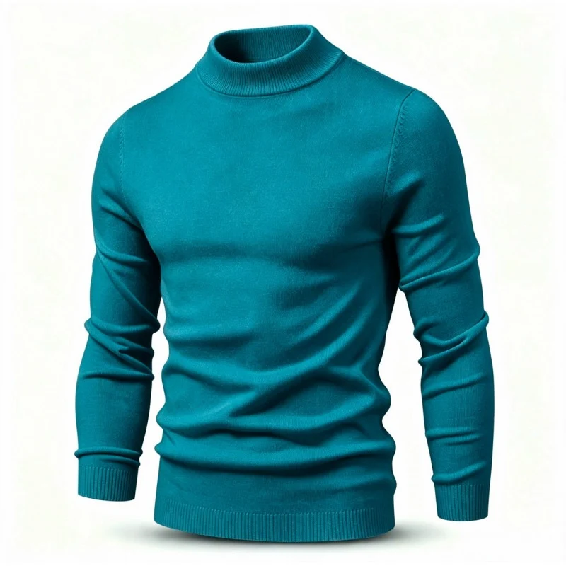 Herren Feinstrickpullover mit kurzem Stehkragen und schmaler Passform Drune